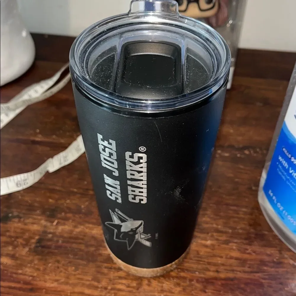 New in Bag San Jose Sharks NHL Hockey Teal soft Throw Fleece Blanket & Cup Mug